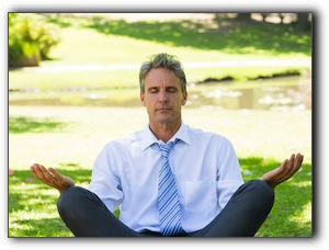 A man mediating