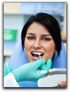 Girl sitting at a dentist's chair