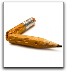 Broken pencil